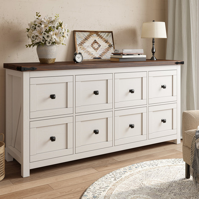 Gracie Oaks Cueto 8-Drawer Double Dresser & Reviews | Wayfair